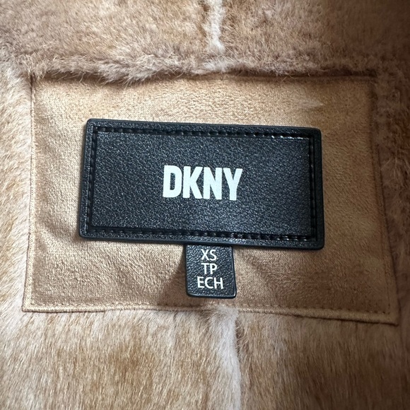 DKNY Belted Shearling Coat - Picture 8 of 12